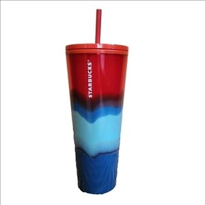 STARBUCKS 2021 VENTI COLORWAVE TRIO LIMITED EDITION RED AQUA TEAL 24 OZ NWT